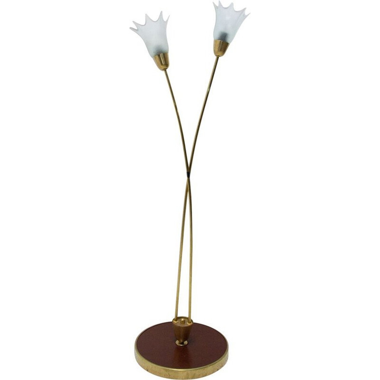 Plafonnier Art Déco – Fer Forgé Et Verre Dépoli – Espagne 1950-60 – 3 Lumières