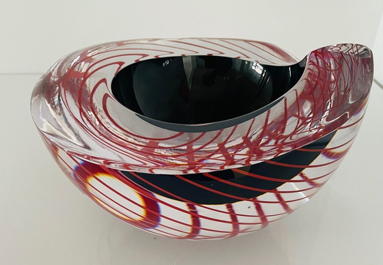 Image 1 of " Ligne rouge" Objet unique en verre George Broft