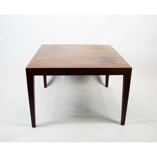 Table basse vintage en bois de rose par Severin Hansen pour Haslev, 1960
