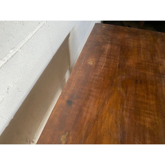 Image 1 of Bureau vintage en bois massif avec 1 tiroir, 1950