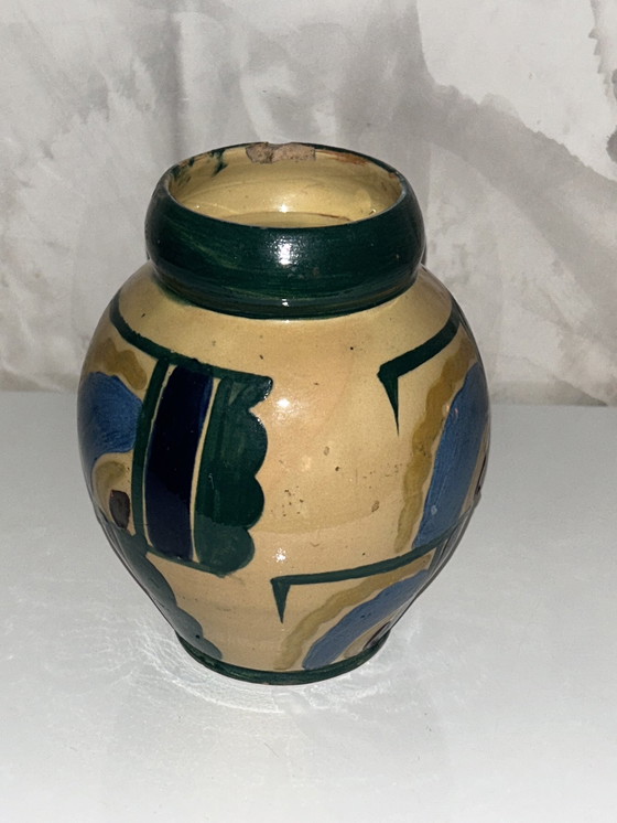 Image 1 of Vase Dans Le Goût D’Albert Gleize À Moly -Sabata