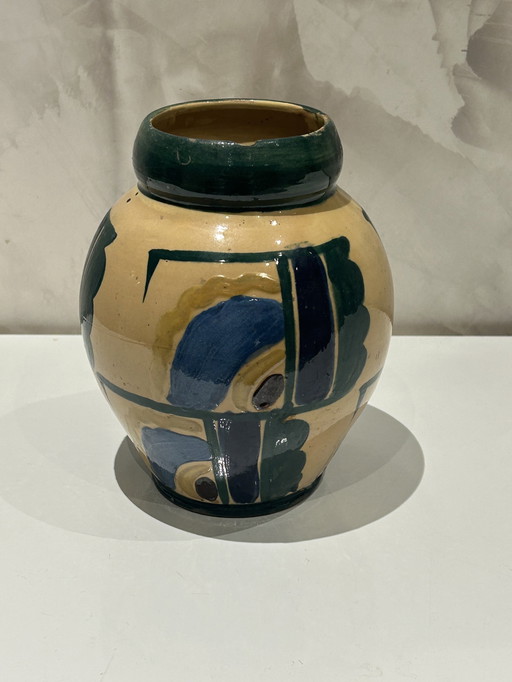 Vase Dans Le Goût D’Albert Gleize À Moly -Sabata