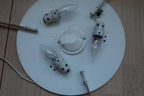 Image 1 of Kaiser Leuchten 44155 Plafoniere ice glass ceiling light Plafonnier Ø 49 Cm 60Er Uk2Aeb