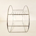 Porte-assiettes design chromé