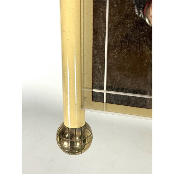 Image 1 of Miroir vintage en laiton laqué, Italie 1970