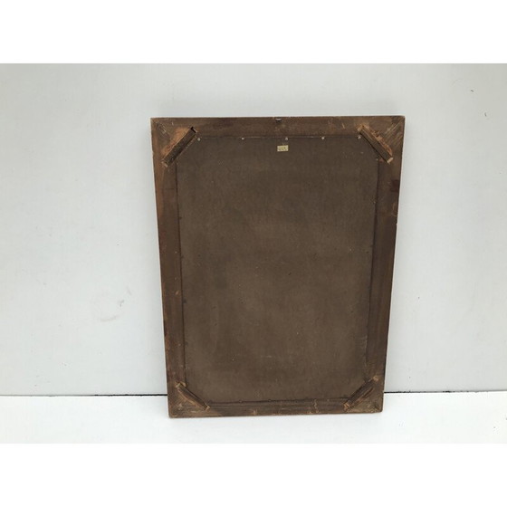 Image 1 of Miroir rectangulaire en bois doré, 1950