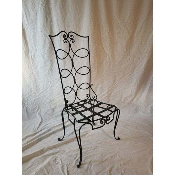 Image 1 of Paire de chaises vintage en fer forgé de René Prou, 1950