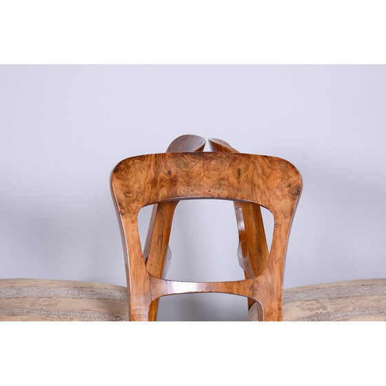 Image 1 of Ensemble de 4 chaises vintage Biedermeier en noyer, Tchécoslovaquie, années 1830