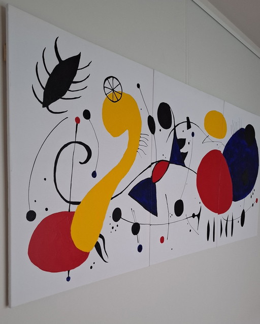 Triptyque "Formes de rêve de Miro" (en anglais)