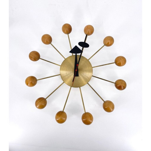 Horloge murale vintage George Nelson par Howard Miller 1955s