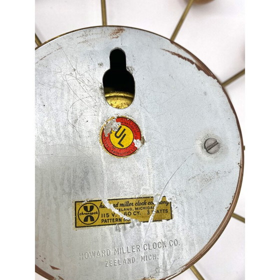 Image 1 of Horloge murale vintage George Nelson par Howard Miller 1955s