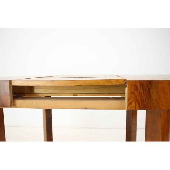 Image 1 of Table de salle à manger extensible Art déco vintage, Tchécoslovaquie, années 1930