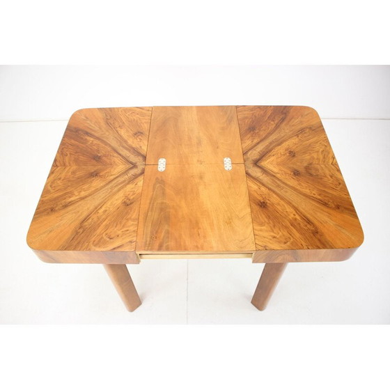 Image 1 of Table de salle à manger extensible Art déco vintage, Tchécoslovaquie, années 1930