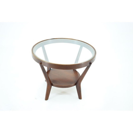 Image 1 of Table basse vintage en chêne par Karel Koželka et Antonín Kropáček, Tchécoslovaquie 1960.
