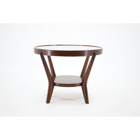 Image 1 of Table basse vintage en chêne par Karel Koželka et Antonín Kropáček, Tchécoslovaquie 1960.