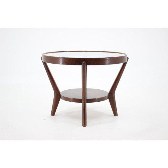 Image 1 of Table basse vintage en chêne par Karel Koželka et Antonín Kropáček, Tchécoslovaquie 1960.