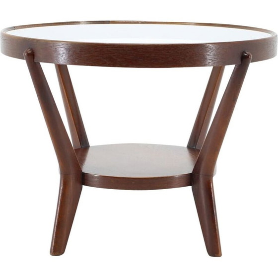 Image 1 of Table basse vintage en chêne par Karel Koželka et Antonín Kropáček, Tchécoslovaquie 1960.