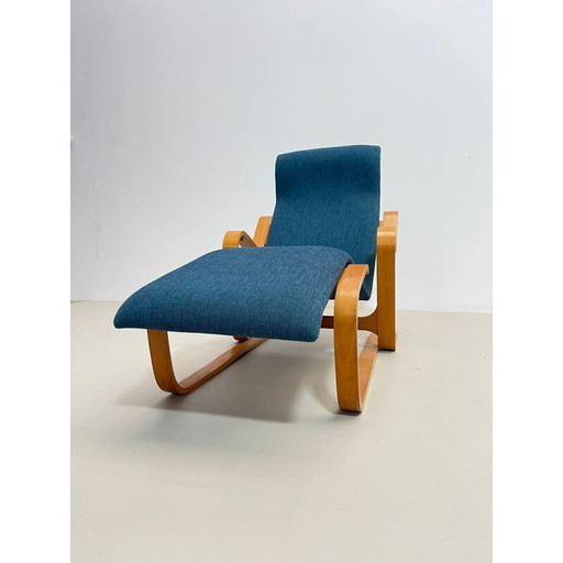 Chaise longue bleue du milieu du siècle par Marcel Breuer, Hongrie, années 1950