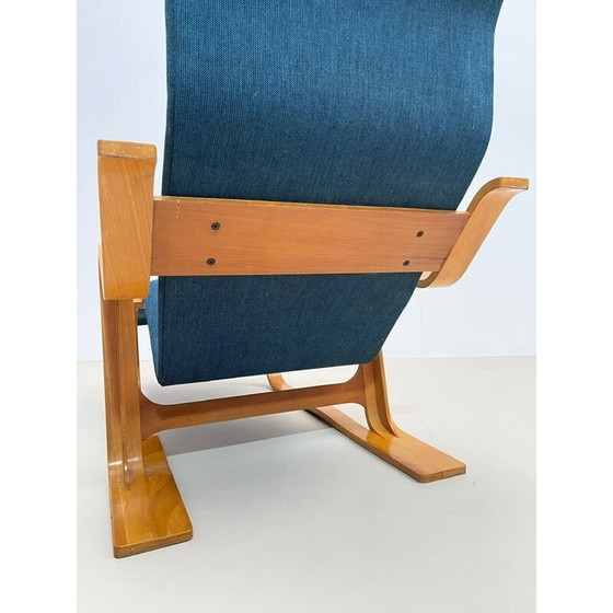 Image 1 of Chaise longue bleue du milieu du siècle par Marcel Breuer, Hongrie, années 1950