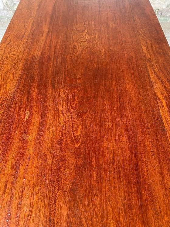 Image 1 of Table basse vintage en chêne de ferme française 1950's