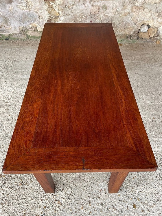 Image 1 of Table basse vintage en chêne de ferme française 1950's