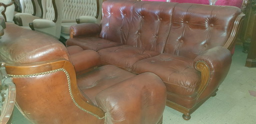Retro Vintage Chesterfield Cuir Retro Vintage Classic
