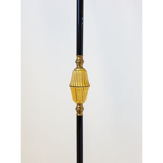 Image 1 of Lampadaire tripode vintage en laiton