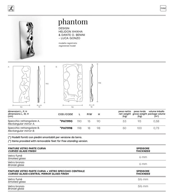 Image 1 of Miroir fantôme Fiam