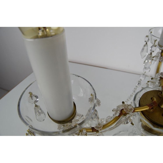 Image 1 of Lampe de table vintage en cristal de kamenicky Senov, Tchécoslovaquie 1960