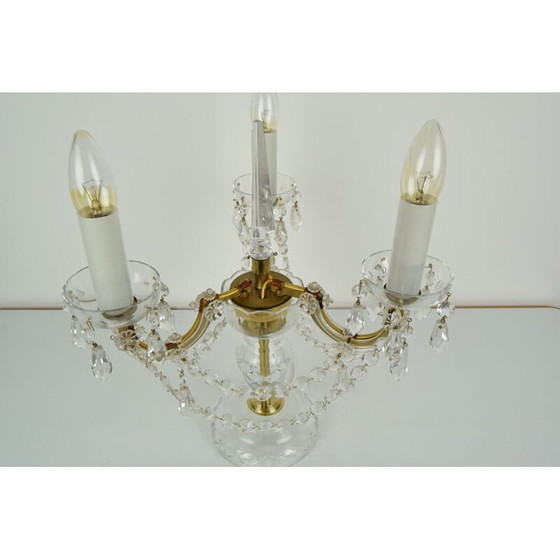 Image 1 of Lampe de table vintage en cristal de kamenicky Senov, Tchécoslovaquie 1960