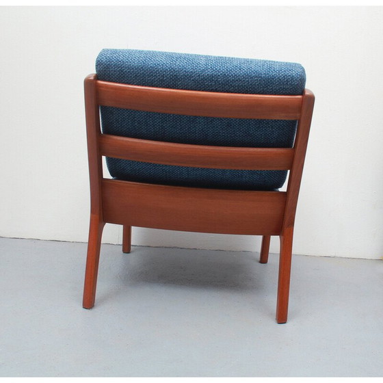 Image 1 of Fauteuil et ottomane vintage en teck par Ole Wanscher pour Cado, 1960s