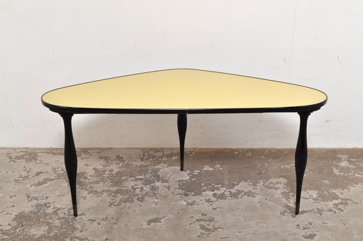 Table basse vintage en formica organique 1960