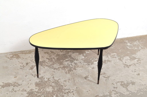 Table basse vintage en formica organique 1960