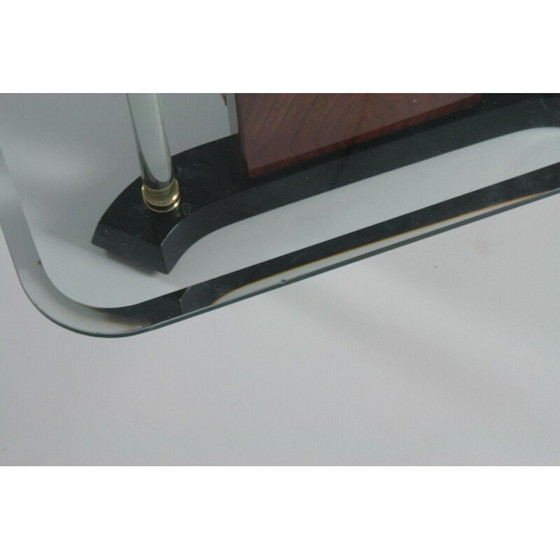 Image 1 of Table basse vintage en laiton et verre, 1970