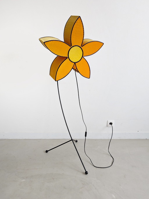 Lampe à fleurs Pop-Art 1980