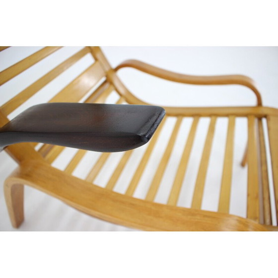 Image 1 of Fauteuil vintage en hêtre courbé, Tchécoslovaquie 1960