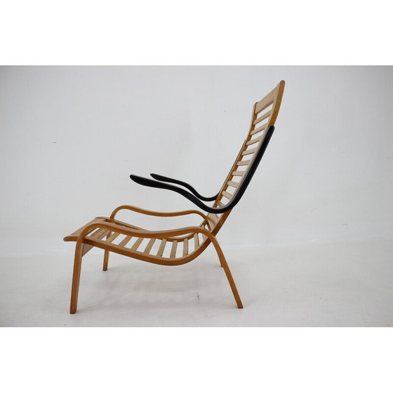 Image 1 of Fauteuil vintage en hêtre courbé, Tchécoslovaquie 1960