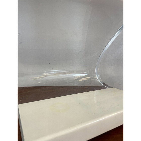 Image 1 of Lampe de table vintage ''Acrilica'' en plexiglas blanc par Joe Colombo, Italie 1960s