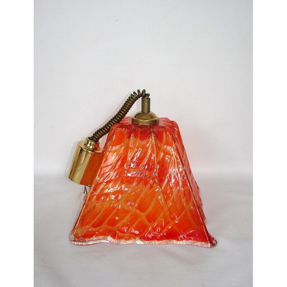 Image 1 of Lampe suspendue en verre vintage, 1970
