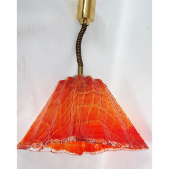Image 1 of Lampe suspendue en verre vintage, 1970