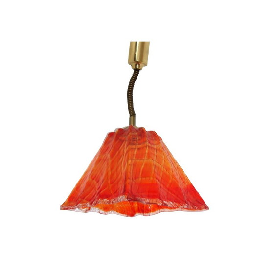 Image 1 of Lampe suspendue en verre vintage, 1970