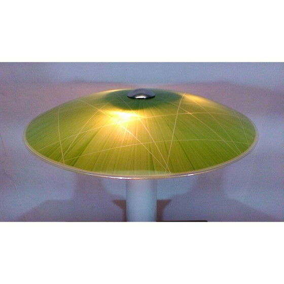 Image 1 of Lampe de table verte "tout en verre" vintage