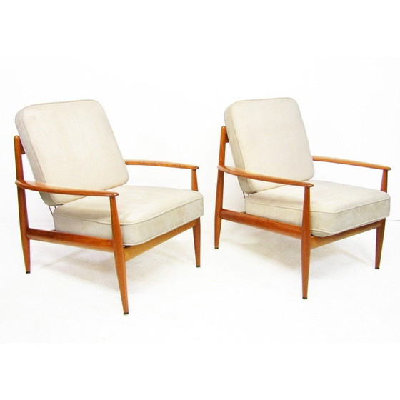Image 1 of Paire de fauteuils danois vintage par Grete Jalk pour France et Daverkosen, années 1950