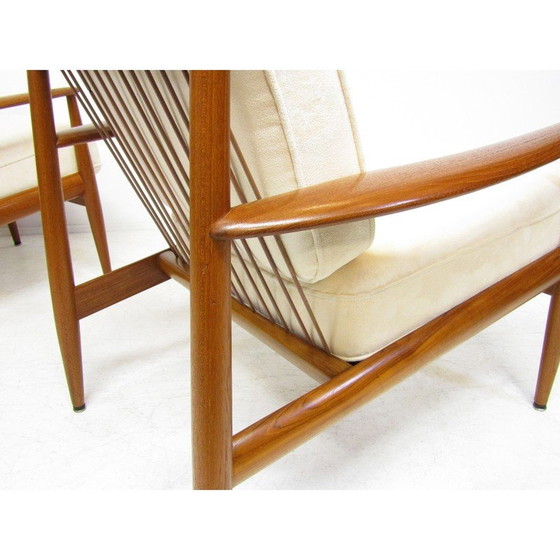 Image 1 of Paire de fauteuils danois vintage par Grete Jalk pour France et Daverkosen, années 1950