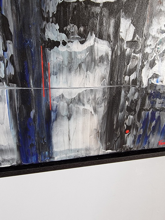 Image 1 of Frances Eckhardt - Peinture abstraite moderne 40x60 + cadre 1/2