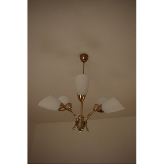 Image 1 of Lustre vintage en forme de fleur 1980
