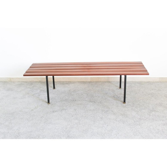Image 1 of Banc vintage en palissandre et métal, Italie 1970