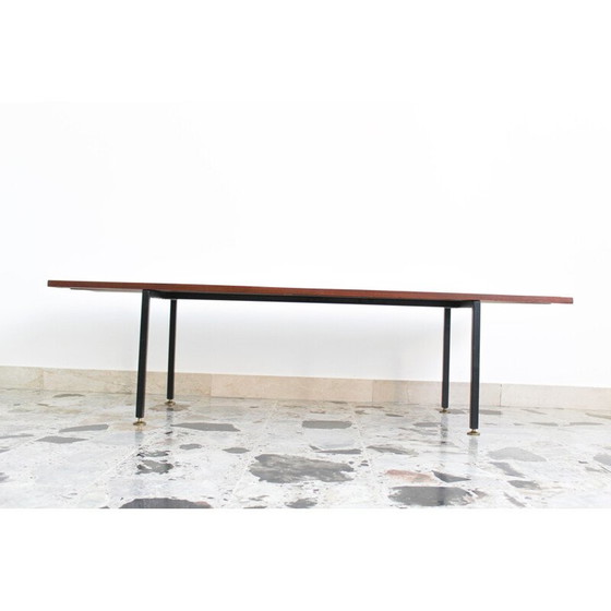 Image 1 of Banc vintage en palissandre et métal, Italie 1970