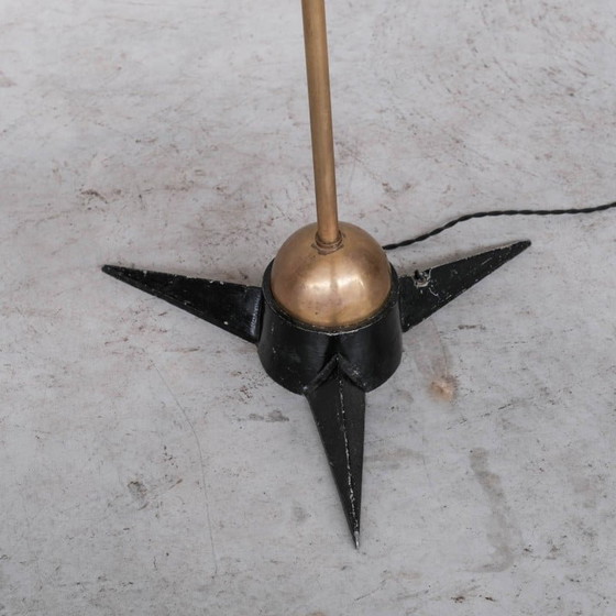 Image 1 of Lampadaire réglable en laiton vintage français par Robert Mathieu, années 1950