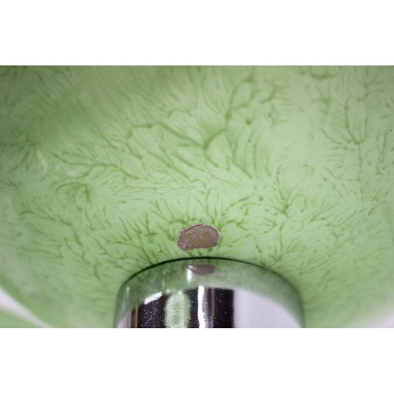 Image 1 of Lustre vintage en acier chromé et verre, Tchécoslovaquie 1930